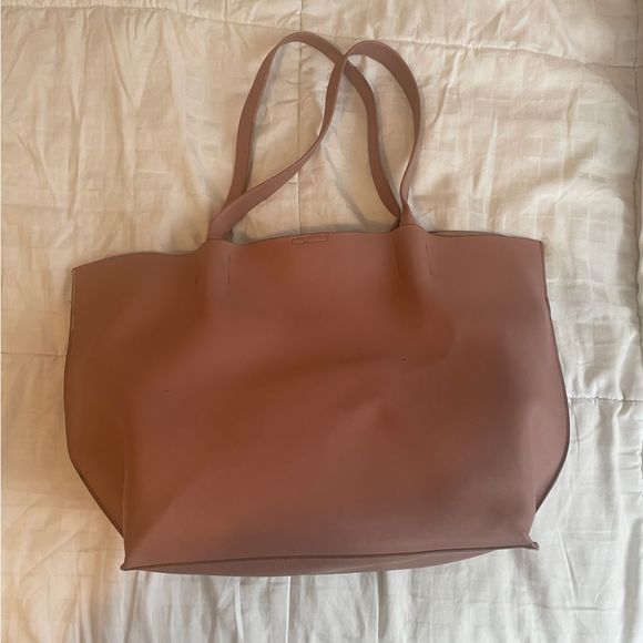 CoLab Large dusty pink vegan leather tote‎ bag / shoulder bag - Picture 8 of 15